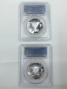 2017年 5000ウォン 韓国冬季オリンピック フリースタイルスキー PCGS Pr70DCAM ペア