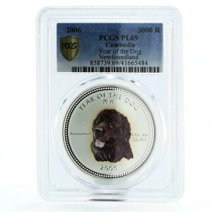 �J���{�W�A 3000���G�� ���N �j���[�t�@���h�����h PL69 PCGS ��� 2006�N