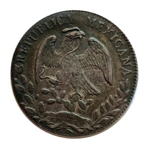 メキシコ 1877 Ca EA 8 Reales シルバー ナイストーン
