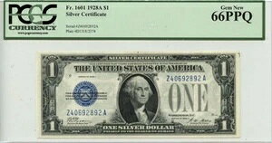 1928A 1hݏؖ Fr# 1601 ZA ubN PCGS Gem66 PPQ