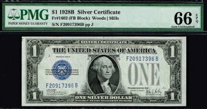 1�h�� 1928B ��ݏؖ����B1602�N�BFB�u���b�N�B�i���ؖ����BPMG 66 EPQ