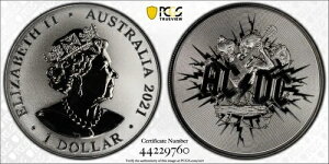 2021�N 1�h�� AC/DC 1�I���X ��� PCGS MS70 �g�b�v�|�b�v
