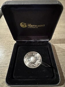 2017 パースミント 1オンス ドラゴン&パール(スピン!)アンティークコイン - 限定ミント 3000枚!???