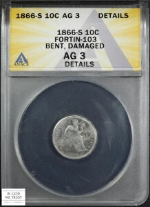 1866�N S �t�H�[�e�B��-103 �V�[�e�b�h ���o�e�B �V���o�[ �_�C�� 10�Z���g ANACS AG 03 �ڍ�