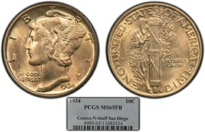 1934N 10Zg }[L[_C - R~bNX^bt - toh - PCGS MS 65 FB - SKU-B2000