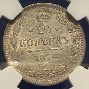 VA 1874 20RyCJ NGC MS62 ANTh2i1854 - 1881jAAAGbWA20k