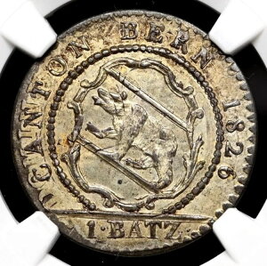 �X�C�X�̃J���g���A�x�����B��̃o�b�c�F���A1826�N�A�F�ANGC MS61