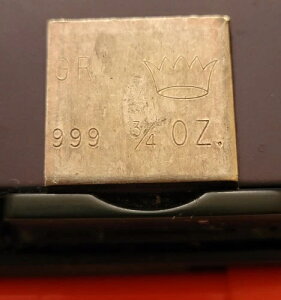 ���B���e�[�W �N���E�� �~���g GR 3/4�I���X .999 �V���o�[�o�[