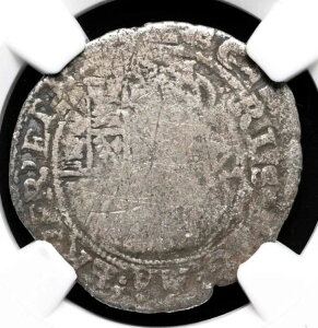 イングランド、チャールズ1世(1625-1642年)。銀貨6ペンス S-2816、NGC VG、裏返しダブル