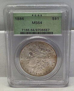 1886�N �����K����� PCGS MS-64 �^�u�g�[�� ����