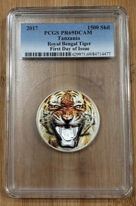 2017�N�^���U�j�A 2�I���X �x���K���^�C�K�[ �V���o�[ �v���[�t�R�C�� PCGS PR69DCAM FDOI + OGP/COA