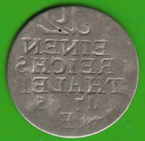 �R�C�� �V���o�[ �v���C�Z�� 1/12 Reichstaler 1765 E Inkuse Misprint Leipzig-
