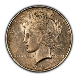 1927-D 1ドル銀貨 ピースダラー - 光沢仕上げ - オーストラリア準キー日付 - ビデオ - SKU-D5529