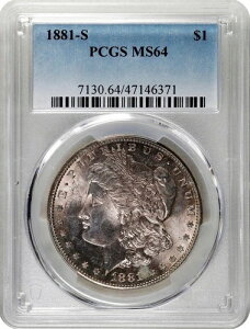 AJ K 1h 1881-S NGC: MS64 #C541