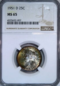 1951 D Vg Vo[ NH[^[ NGC MS65uf炵Aɗނ̂ȂFBv