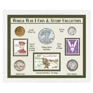 第一次世界大戦のコインと切手 - 記念コインと切手コレクションスラブ