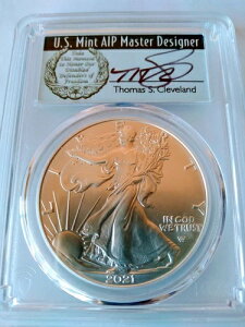 2021-W �V���o�[�C�[�O�� T2 PCGS MS70 FDOI �N���[�u�����h���[�X �l�� (50)
