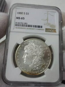 1880-S �����K���E�_���[ NGC MS65 (�������R�C���̊O�� PL)