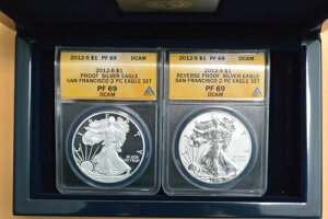 2012-S �A�����J���V���o�[ 2���Z�b�g ANACS ���o�[�X/�v���[�t RP69/PR69 BOX & COA�t��
