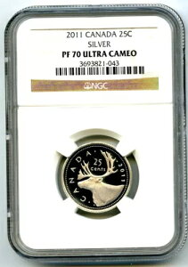 2011�N �J�i�_ �V���o�[ �v���[�t 25�Z���g NGC PF70 UCAM �N�H�[�^�[ ���� �킸��6���̂�