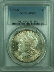 1878-S �����K����� S$1 PCGS MS-62 �y���ϐF�ƃO���[�h�s�� (30)