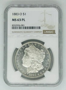 1883-O モーガン銀貨 1ドル硬貨 NGC MS 63 プルーフ