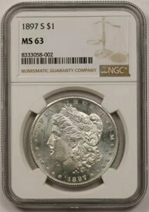 1897-S $1 NGC MS 63 モルガン銀貨