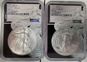 2021 �C�[�O�� S$1 T1&T2 MS70 NGC �t�@�C�i�� 400 �{�b�N�X�B