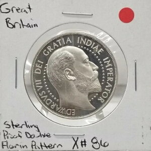 1902年 イギリス シルバー 1 ダブル フローリン「エドワード 7 世」X# 86 発行枚数 750 枚のみ!!