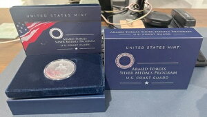 軍隊シルバーメタルプログラム 米国沿岸警備隊 米国造幣局 箱・品質証明書付き 2.5オンス