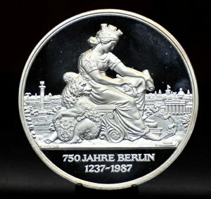 750 Jahre Berlin 1237-1987 �n�C�����[�t 5�I���X .999 �t�@�C���V���o�[ ���E���h [060DUD]