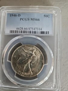 1946-D EH[LO oeB 50 Zg n[t h PCGS MS 66 - X WW1 - WW2 _