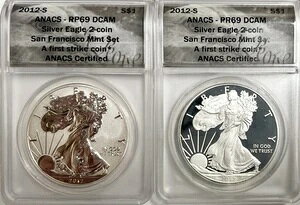 2012-S �A�����J�� �V���o�[ �C�[�O�� ���o�[�X �v���[�t 2���Z�b�g ANACS RP69/PR69 DCAM