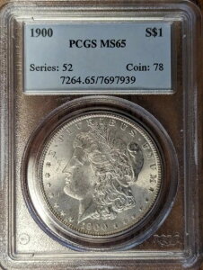 1900�N�iP�j�����K���E�_���[ PCGS MS65 �z���C�g���A���g�[���B��������