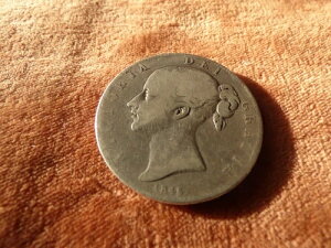 1845�N ���B�N�g���A�� �����O�w�b�h �V���o�[ �t���N���E�� - (BK1.#2200)