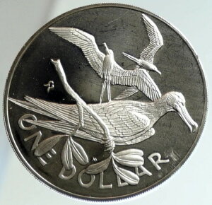 1974年 イギリス領ヴァージン諸島 エリザベス2世 BIRD プルーフ シルバードルコイン i104620
