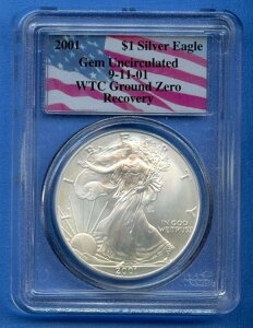 2001�N PCGS �W�F���A���T�[�L�����[�V���� 9-11-01 �O���E���h�[�� WTC #11 �A�����J���V���o�[�C�[�O���h��