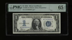 DBR 1934 $1 Vo[ t@j[obN Fr. 1606 AA ubN WF PMG 65 EPQ VA A57469680A