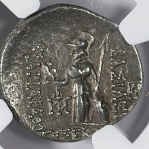 アリアラテス V AR ドラクマ カッパドキア シルバー アテナ コイン 紀元前 163 〜 130 年 - NGC XF