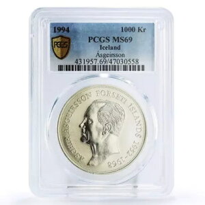 �A�C�X�����h 1000�N���[�i ��2��哝�̃A�X�Q�C���E�A�X�Q�C���\�� MS69 PCGS ��� 1994�N
