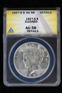 1927-S s[X_[ ANACS AU-58 ڍ׃N[jOς 3V7F