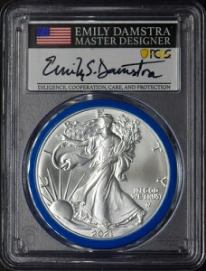 2021-(W) T2 �A�����J�� �V���o�[ �C�[�O�� PCGS MS70 FS �_���X�g�� �T�C������ �u���[ ?COINGIANTS?