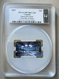 2022�N 20�h�� �J�i�_ 1�I���X ���[�R�� �G���J�E���^�[ FDI PCGS PR70DCAM .9999 �V���o�[ �X�U���i�E�u�����g