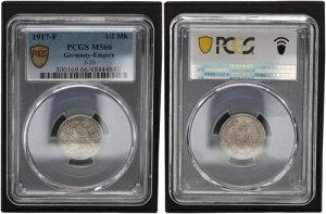 �G���p�C�A�A1/2�}�[�N�V���o�[�A1917�N F PCGS MS66 108374-