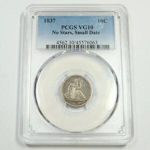 1837N P PCGS XF ڍ - ^t - Vo[ V[g_C 10Zg čRC #52344B