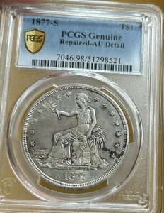 1877-S fՋ PCGS AU ڍ T$1