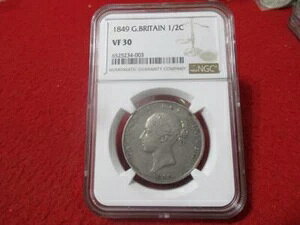 �C�M���X 1849�N �V���o�[ 1/2�N���E�� ���B�N�g���A���� NGC VF 30 #T3646