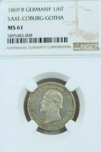 1869N hCc  1/6 ^[[ TNZ R[uN S[^ NGC MS 61  1N^Cv