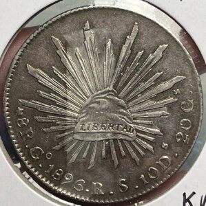 LVR bg 3 RC: 1896 Go RSA1888 Mo MHA1883 Mo MH 8 Reales Cap & Rays~ BB6