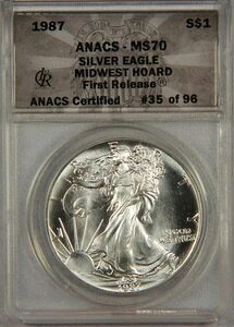 1987N Vo[C[Oh ANACS MS70 ~bhEFXgz[h J 1h